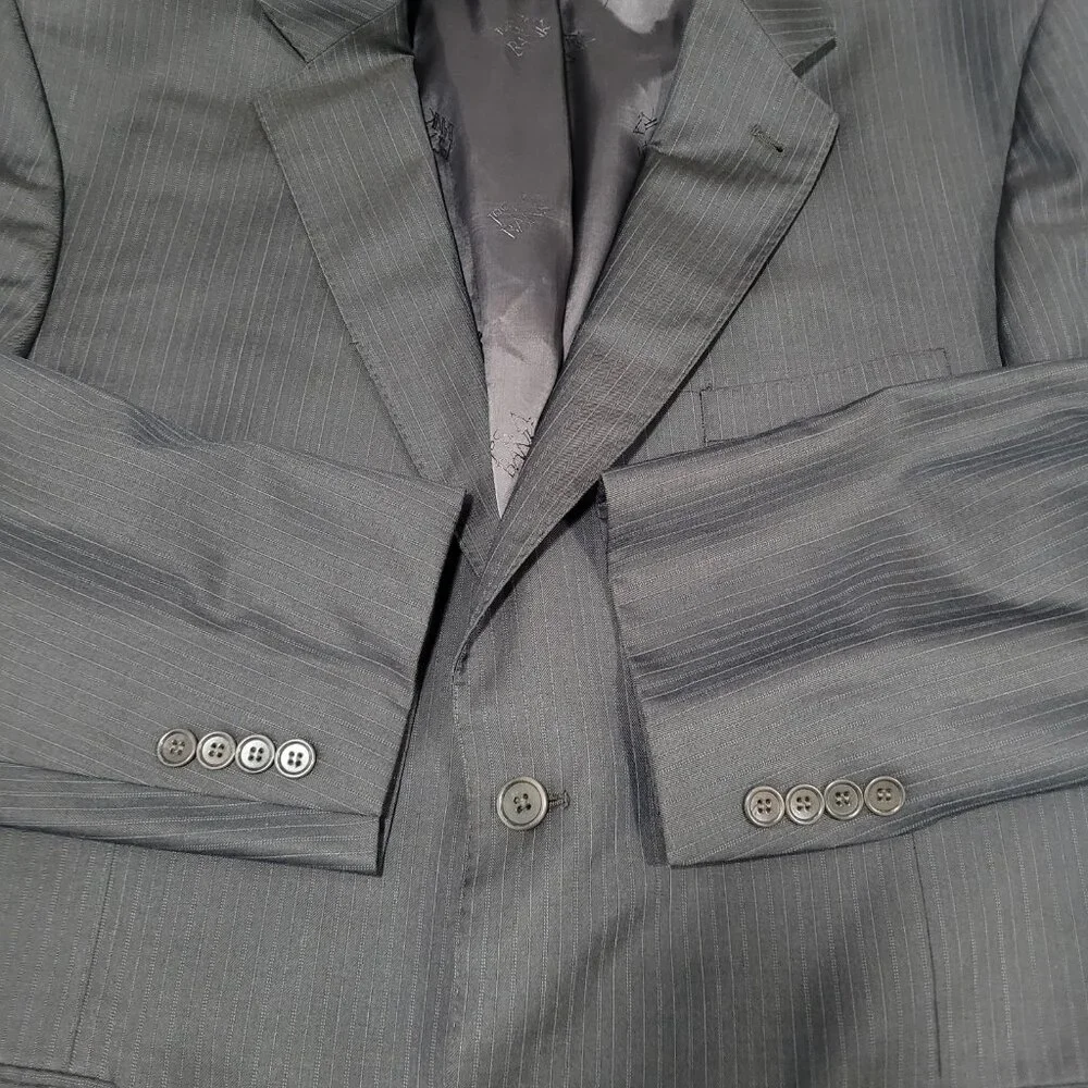 Jos A Bank Brown 100% Wool Gordon Signature Gold Notch Blazer Sport Coat 46R